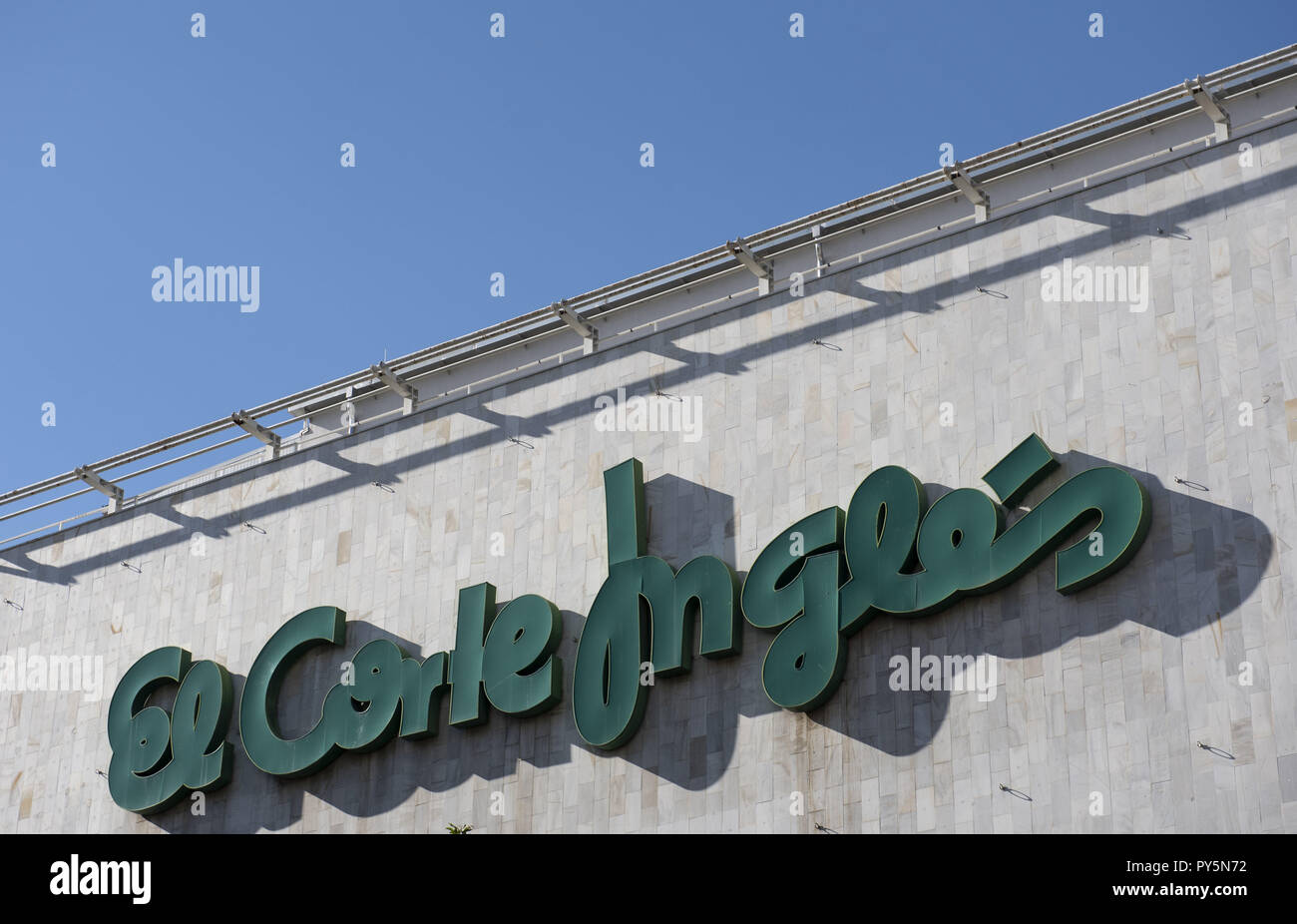 October 20, 2018 - Cordoba, Andalusia, Spain - Spanish biggest department store, El Corte InglÃ©s, is seen in Cordoba. (Credit Image: © Miguel Candela/SOPA Images via ZUMA Wire) Stock Photo