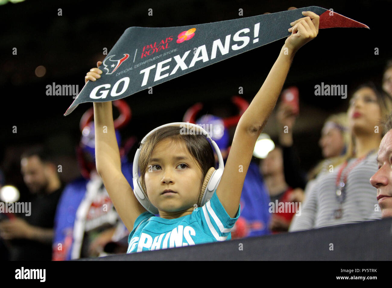 Young dolphins fan miami dolphins hi-res stock photography and