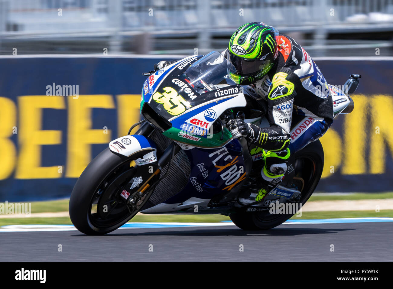 Melbourne, Australia. 26th October, 2018. Cal Crutchlow (GBR) riding the #35 LCR Honda Castrol  during the 2018 Michelin Australian Motorcycle Grand Prix , Australia on October 26 2018. Credit: Dave Hewison Sports/Alamy Live News Stock Photo