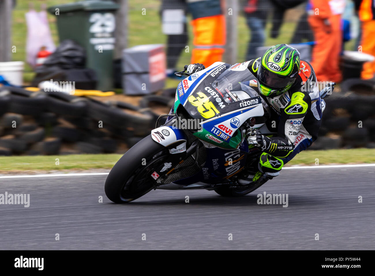 Melbourne, Australia. 26th October, 2018. Cal Crutchlow (GBR) riding the #35 LCR Honda Castrol during the 2018 Michelin Australian Motorcycle Grand Prix , Australia on October 26 2018. Credit: Dave Hewison Sports/Alamy Live News Stock Photo