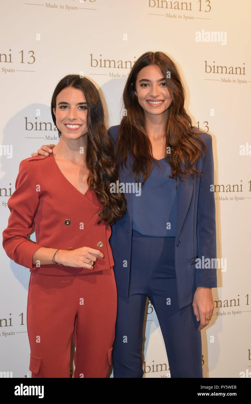 Numerosos rostros conocidos asisten a la presentacion de la linea de de la marca Bimani 13 en Madrid 25-10-18 Spain Rocio Rocio Cruset y Aura Corsini during the presentation