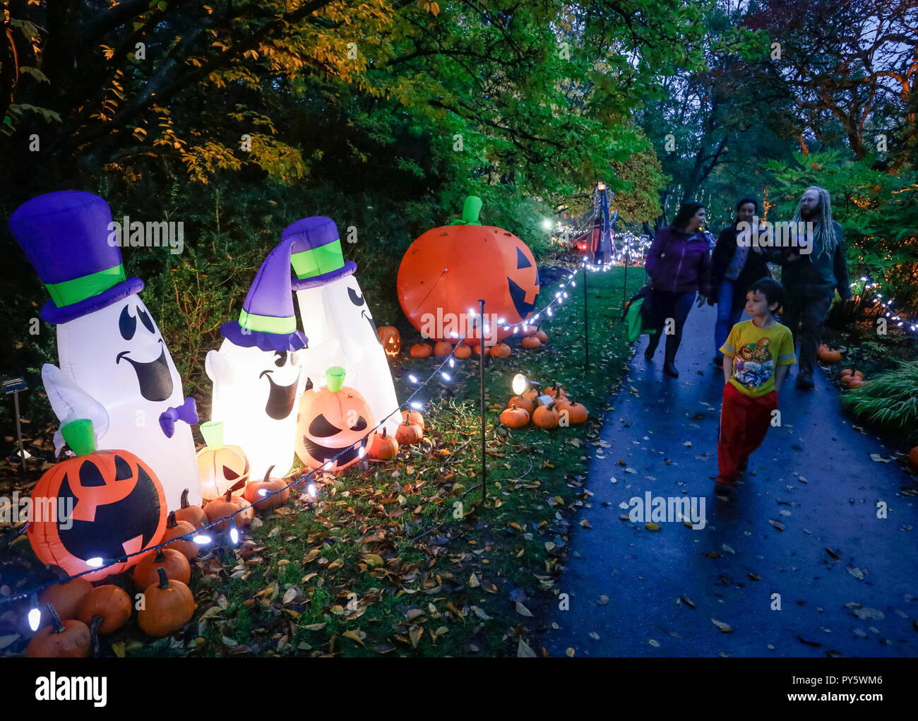 Vancouver Canada 25th Oct 2018 People Appreciate The Halloween