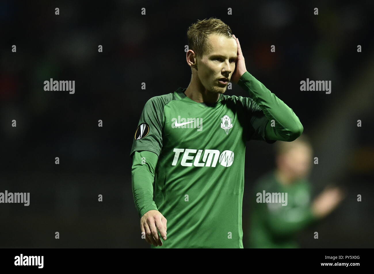 Jan Chramosta Jablonec Is Seen During The 3rd Round Of The European Uefa Europa League Match Fk Jablonec Vs Fc Astana In Jablonec Nad Nisou Czech Republic On October 25 201878 Ctk