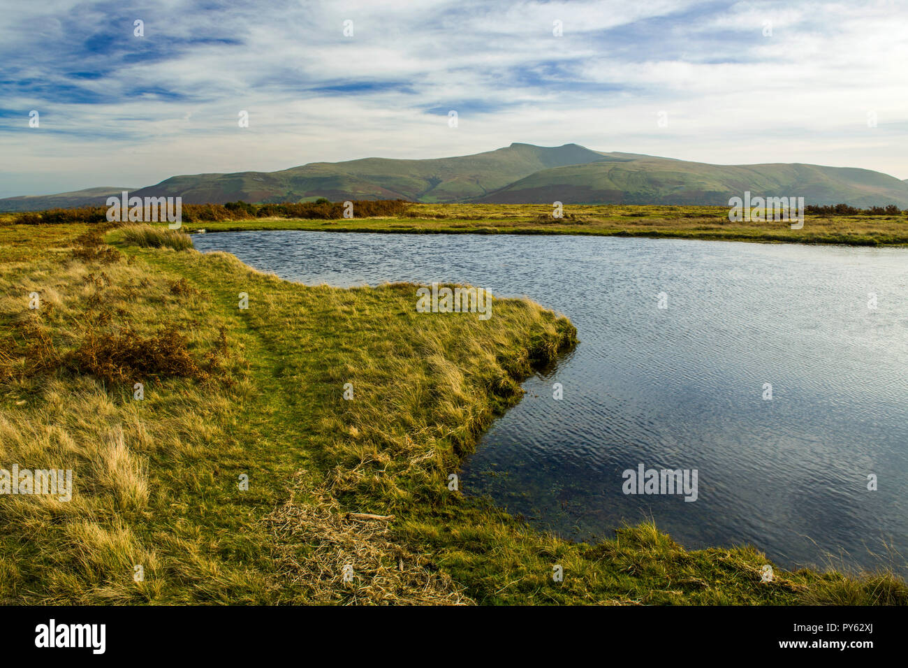 The Central Brecon Beacons from Mynydd Illtyd Common Brecon Beacons National Park Stock Photo