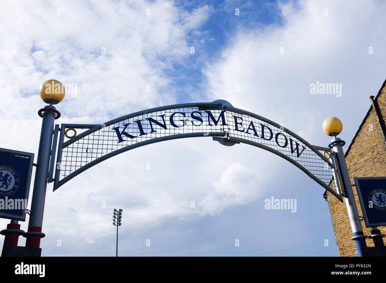 Kings Meadow in New Malden Kingston home of Kingstonian football club and Chelsea Women's team Photograph taken by Simon Dack Stock Photo