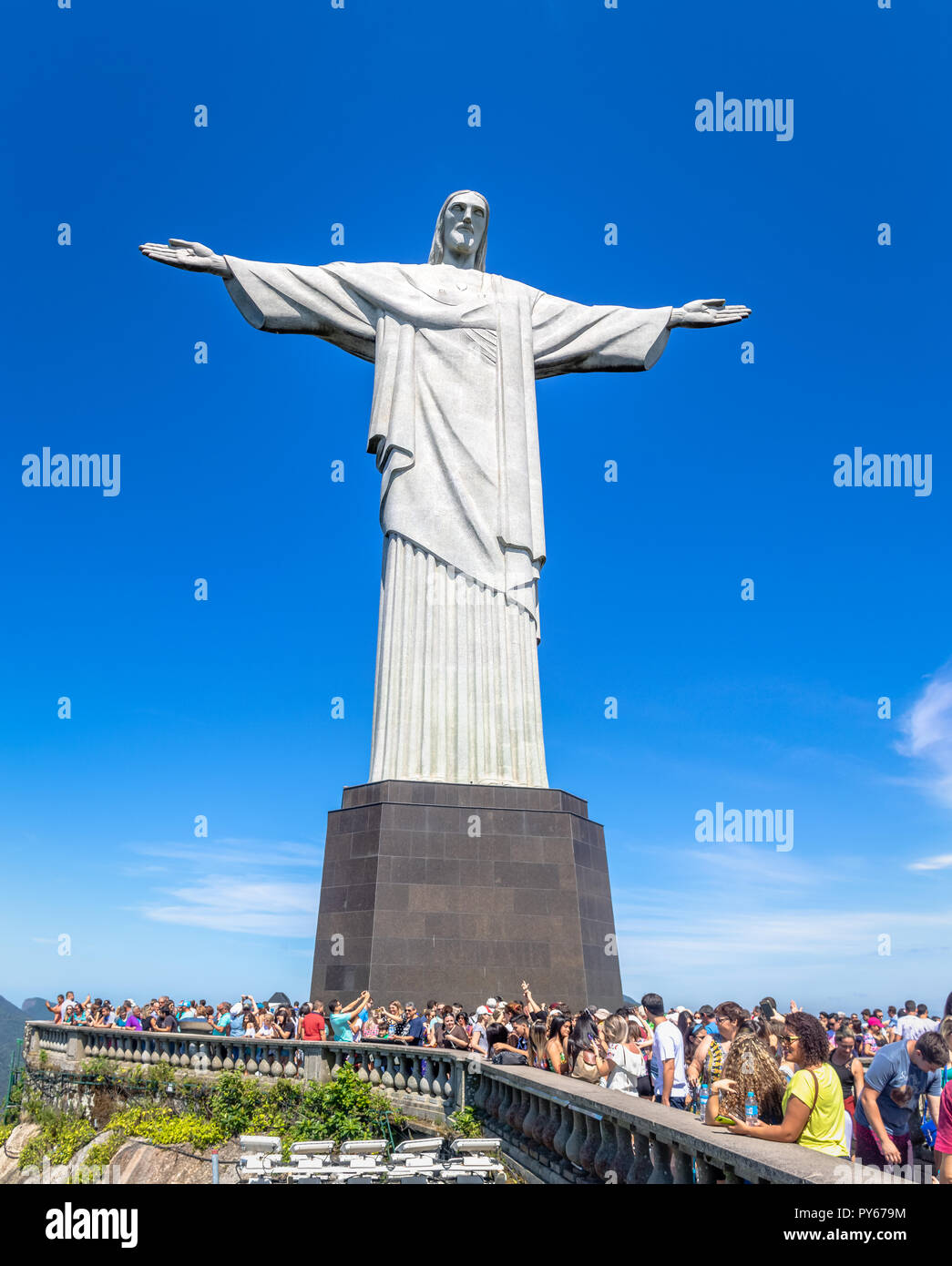 Christ the Redeemer Statue - Rio de Janeiro, Brazil Stock Photo