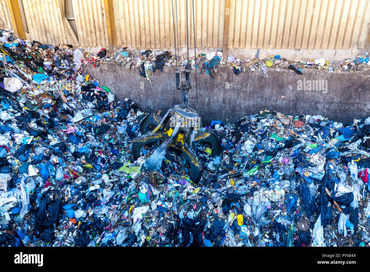 municipal mixed solid waste management Stock Photo