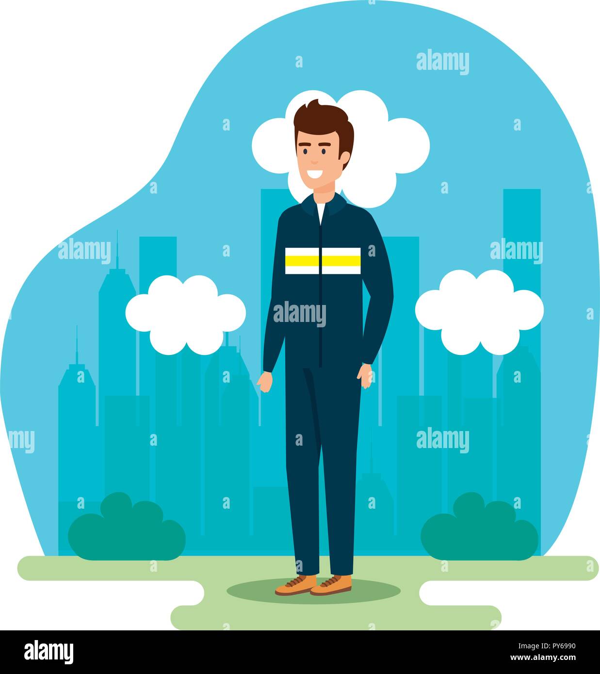mechanic worker avatar character vector illustration design Stock ...