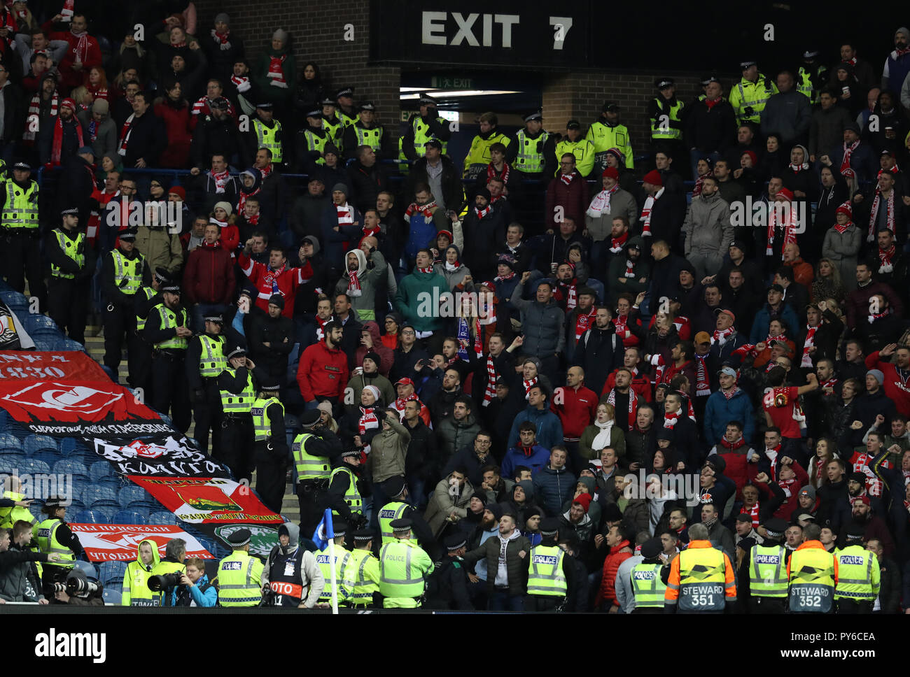 Spartak moscow soccer club fans hi-res stock photography and