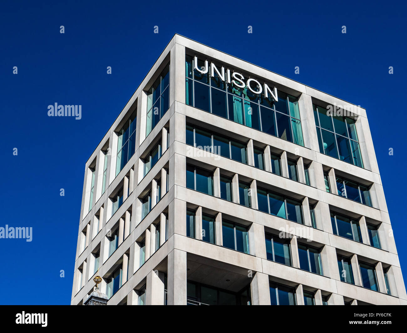 Unison Trade Union - The Head Office of the Unison Trade Union in Euston Road, London, UK. Architects Squire and Partners, London, 2011 Stock Photo