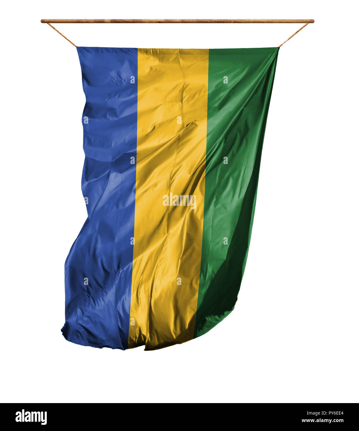 Flag of Gabon. Vertical flag.Isolated on a white background Stock Photo ...