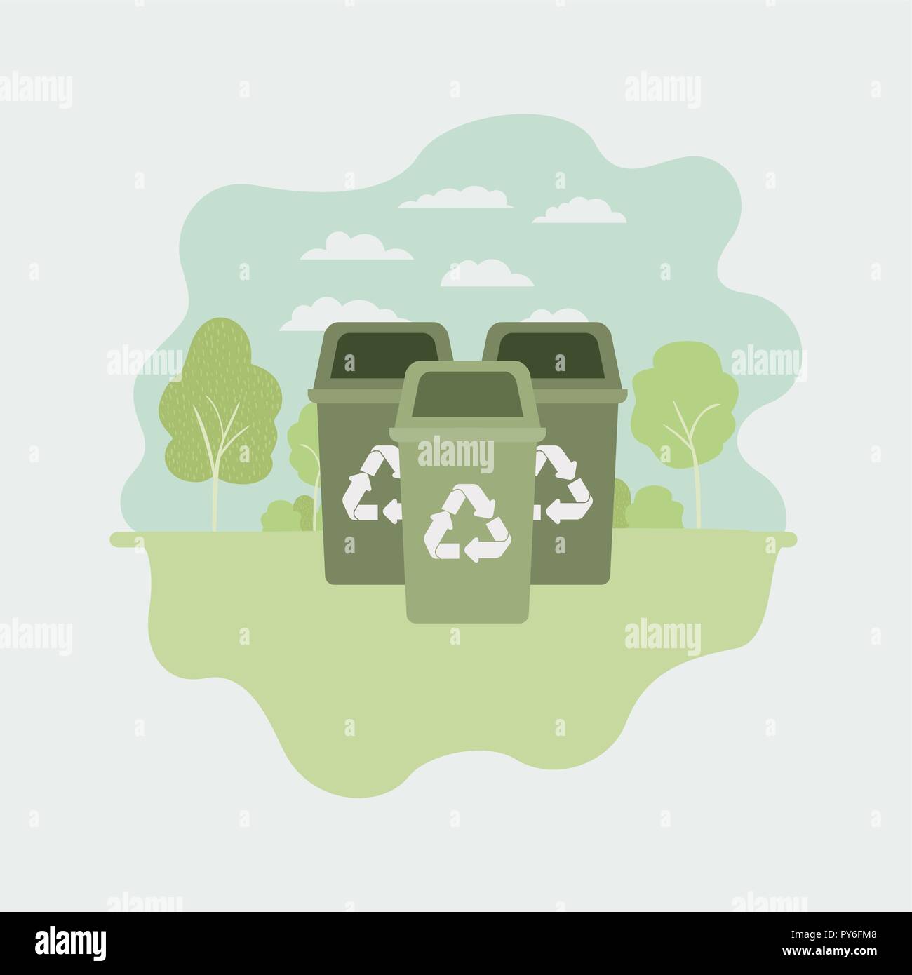 Reduce reuse recycle bins Stock Vector Images - Alamy