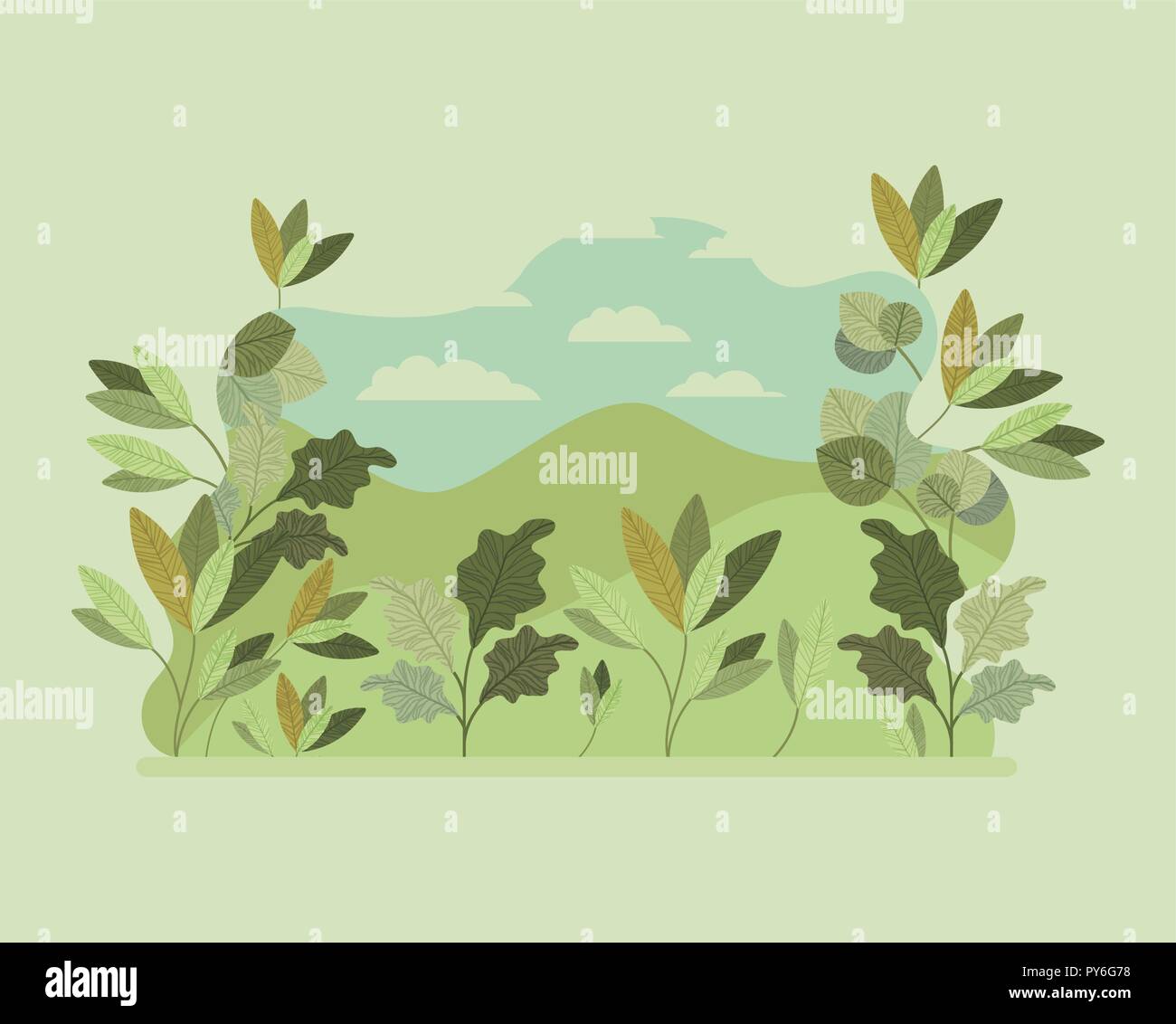 natural forest landscape scene Stock Vector Image & Art - Alamy