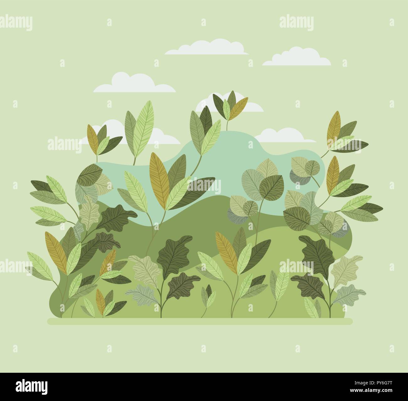 natural forest landscape scene Stock Vector Image & Art - Alamy