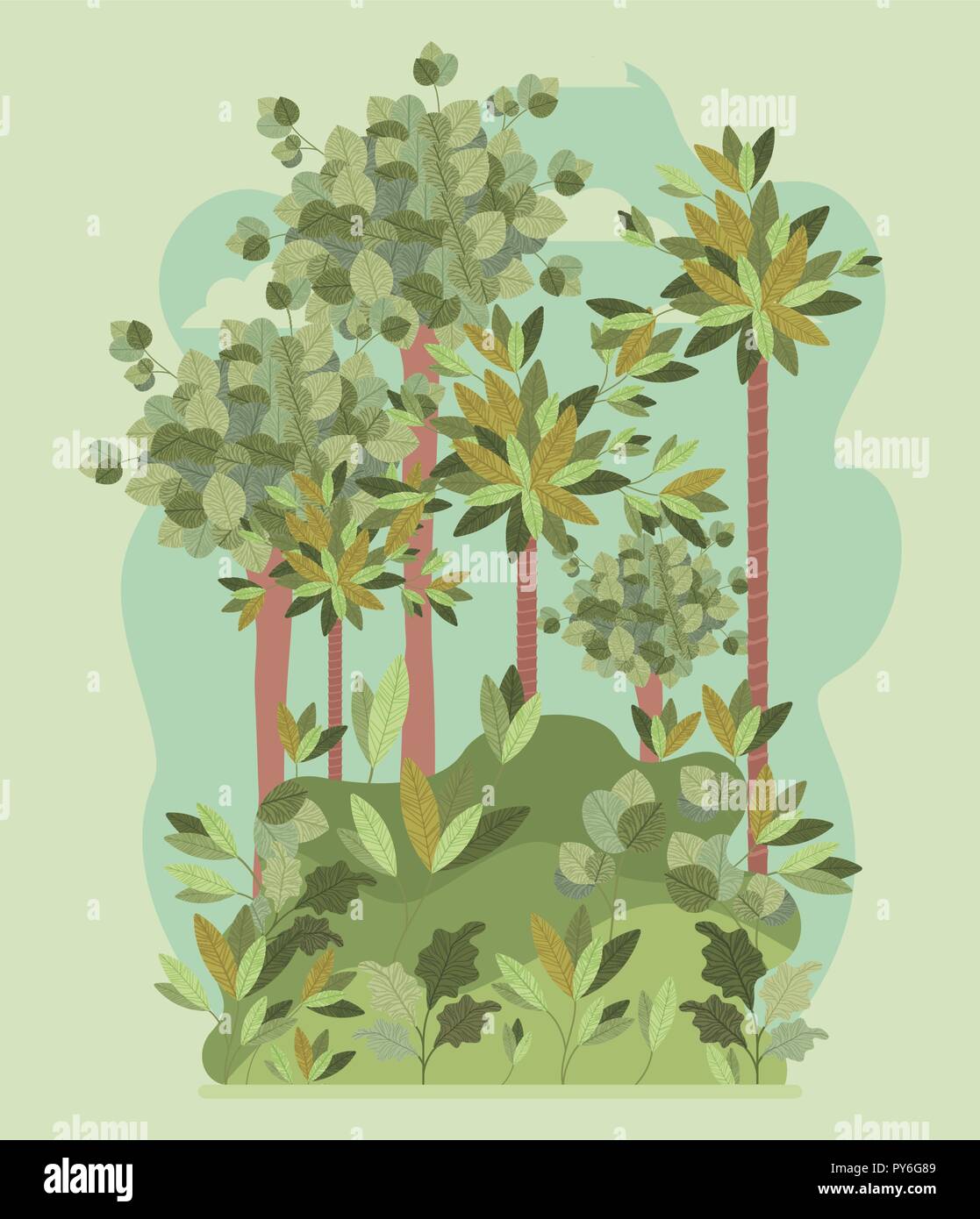 natural forest landscape scene Stock Vector Image & Art - Alamy