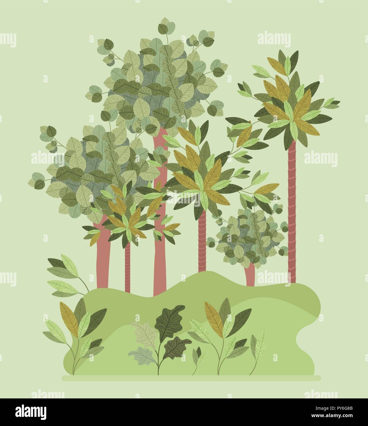 natural forest landscape scene Stock Vector Image & Art - Alamy