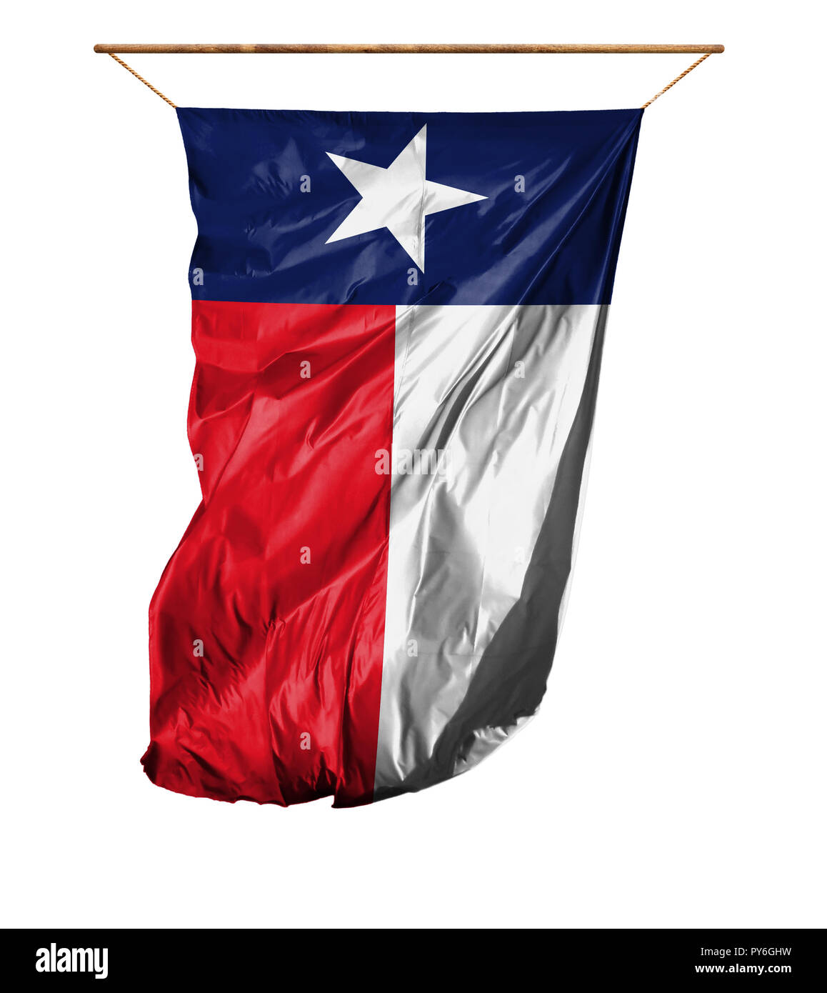 Flag State Of Texas Vertical Flag Isolated On A White Background Stock Photo Alamy