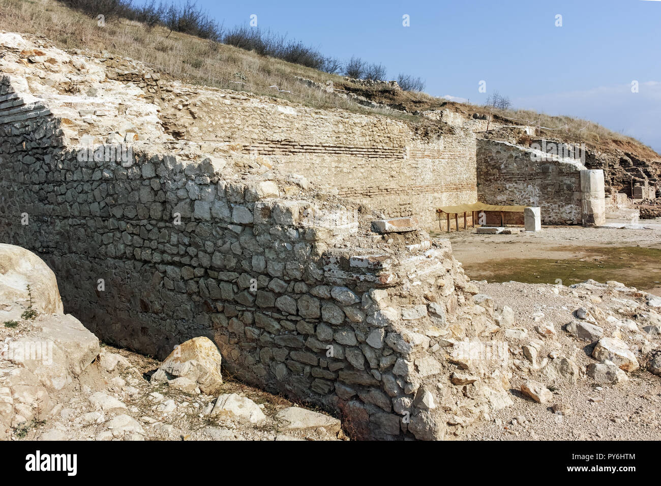 Wulkan Rupite Ruins of ancient city Heraclea Sintica - built by Philip II of Macedon ...