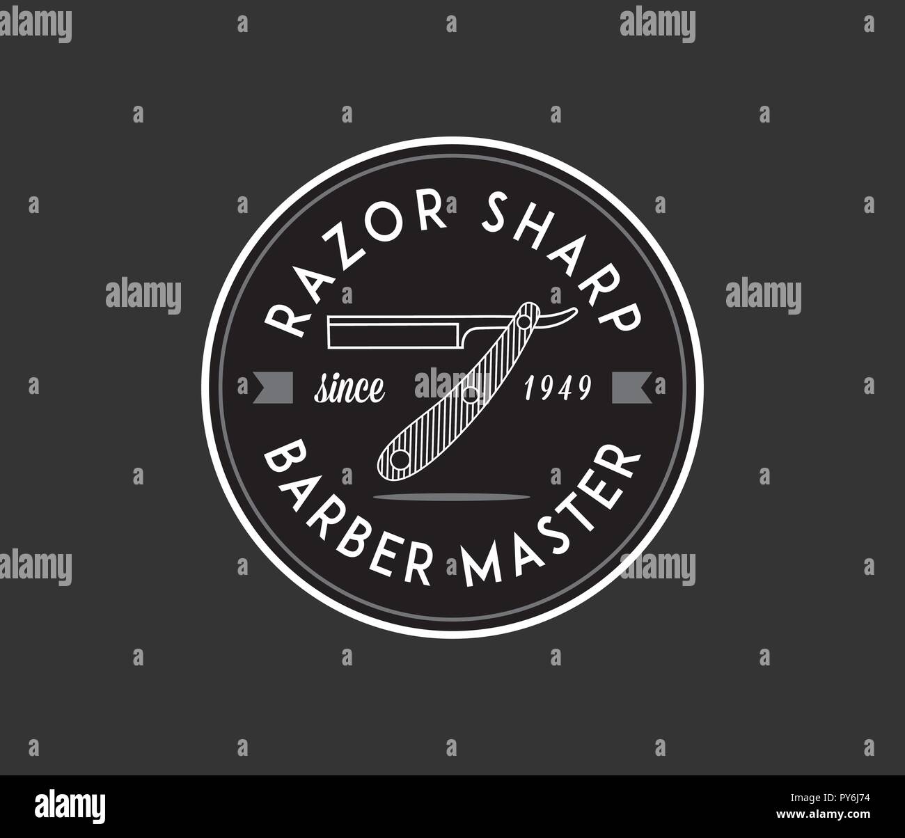 Barber razor sharp white on black is a vector illustration about style Stock Vector Image & Art
