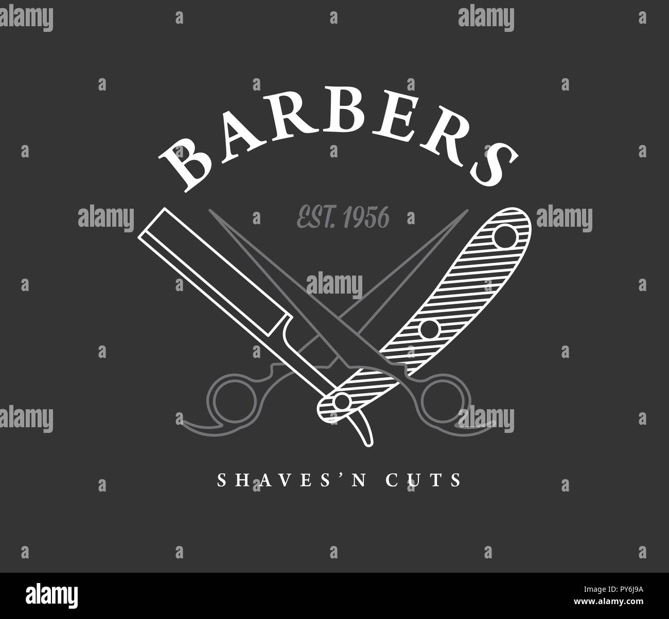 Old fashioned barber shop Black and White Stock Photos & Images - Alamy