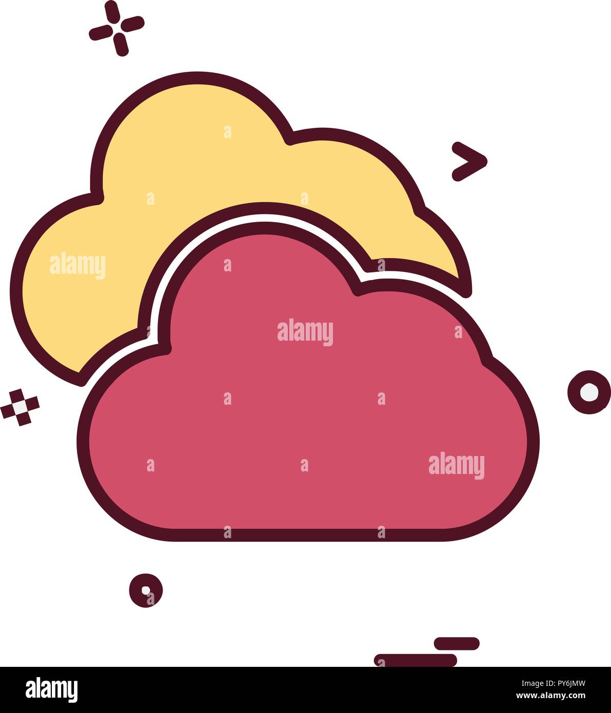 Cloudy weather icon design vector Stock Vector Image & Art - Alamy