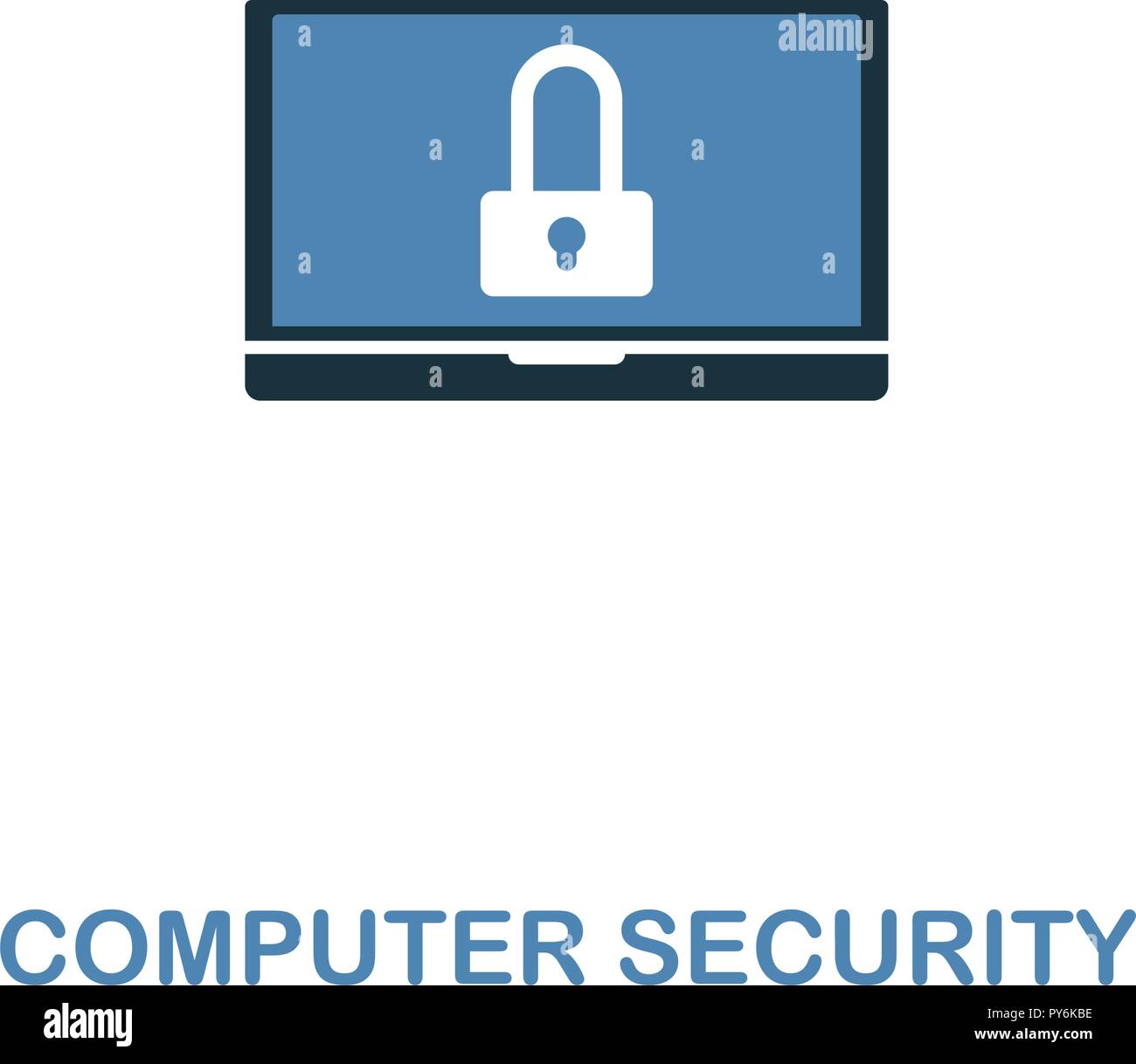 Computer Security creative icon in two colors. Premium style design ...