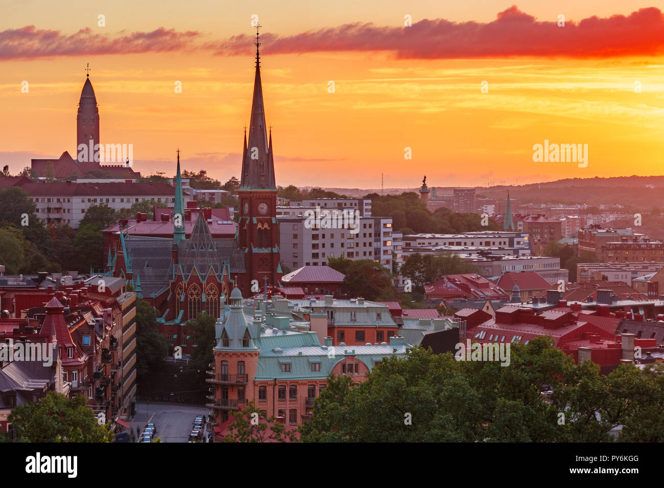 Aerial view of Gothenburg, Sweden Stock Photo