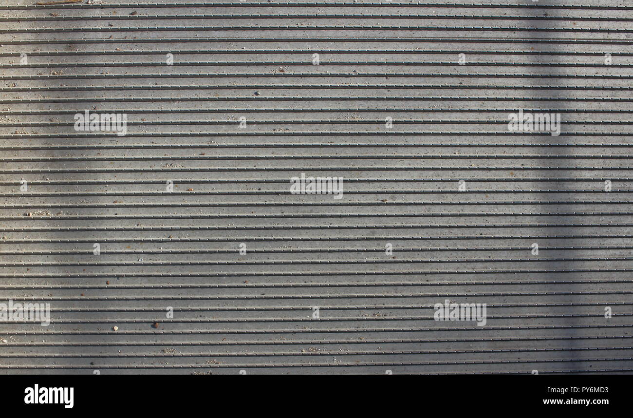Steel horizontal stripes background Stock Photo
