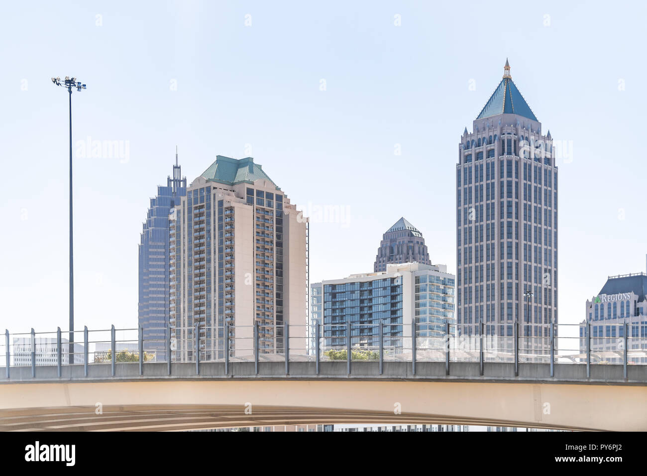 Atlanta, USA Downtown city skyscrapers during day with modern