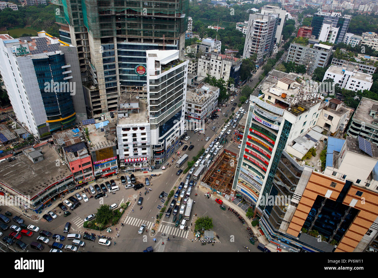 Aerial view of Gulshan area, Dhaka, Bangladesh Stock Photo Alamy