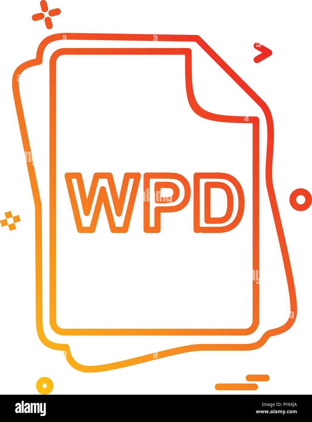 WPD file type icon design vector Stock Vector Image & Art Alamy