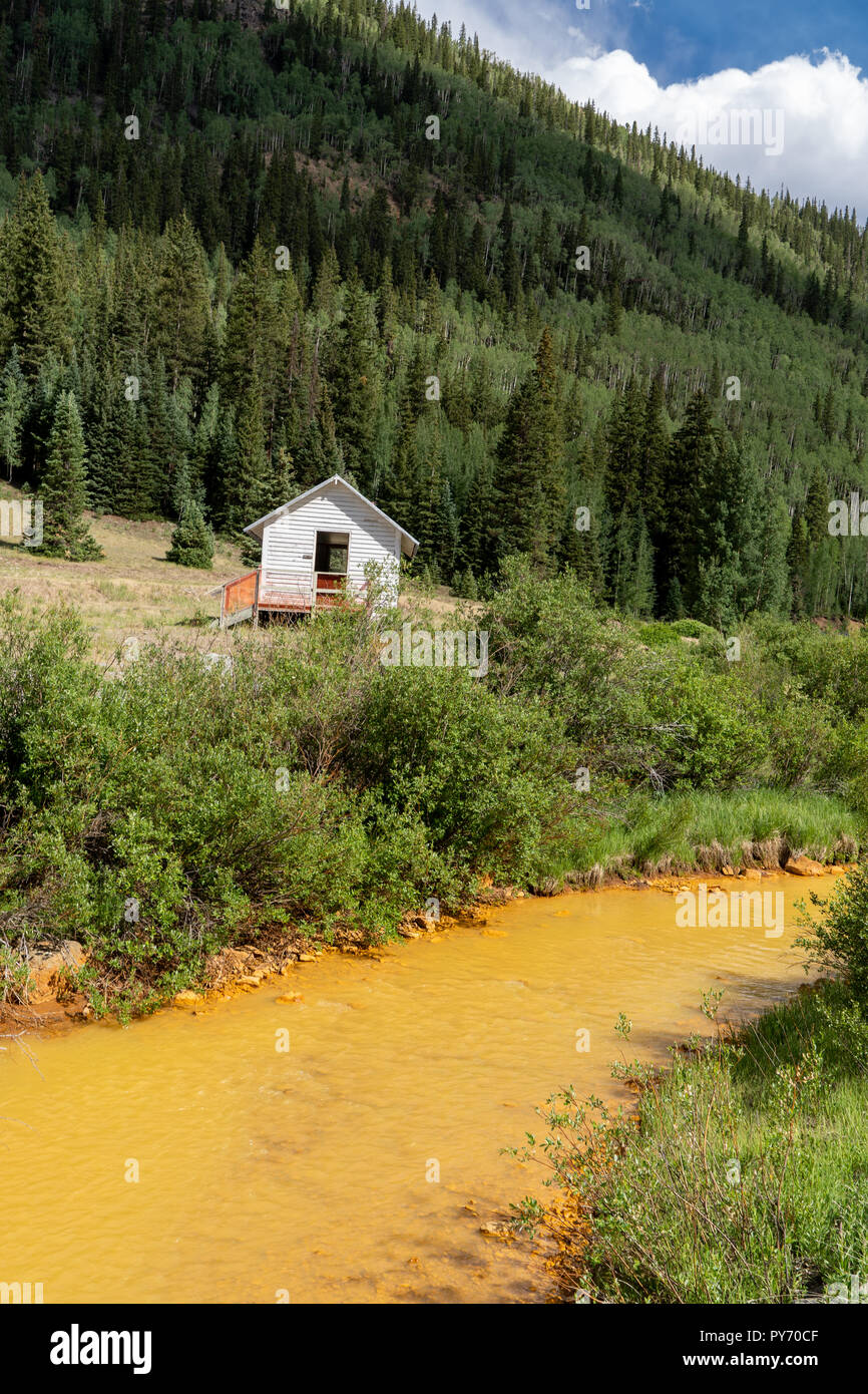 a tributary of the Uncompahgre River in Colorado Stock Photo