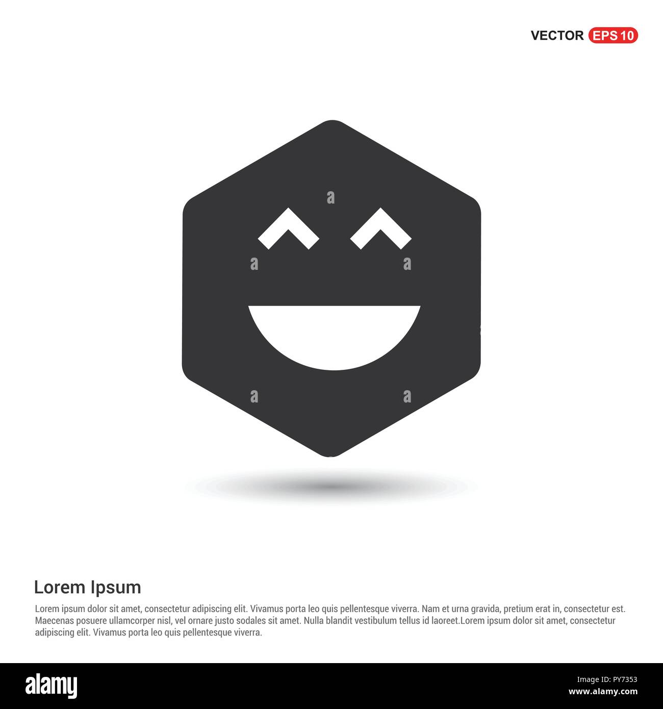 Emoji icon Hexa White Background icon template Free vector icon Stock