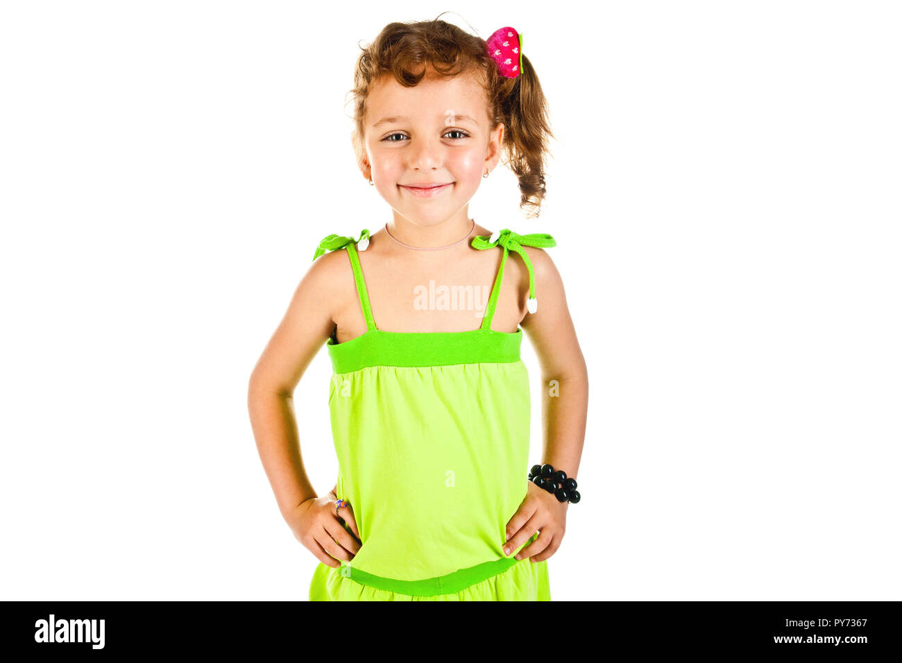 little girl portrait isolated on a white background Stock Photo - Alamy
