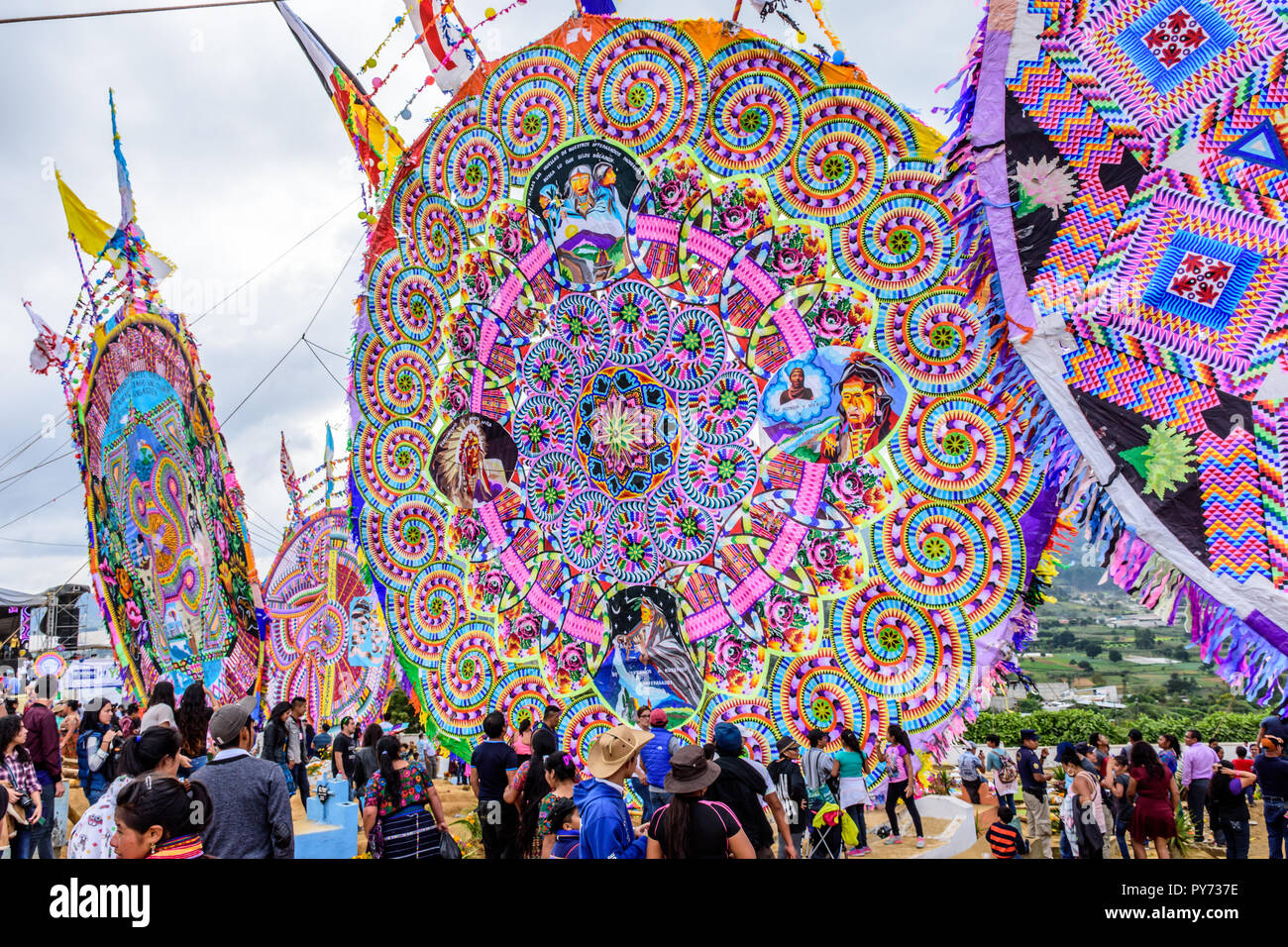 Santiago Sacatepequez, Guatemala November 1, 2017 Giant kite