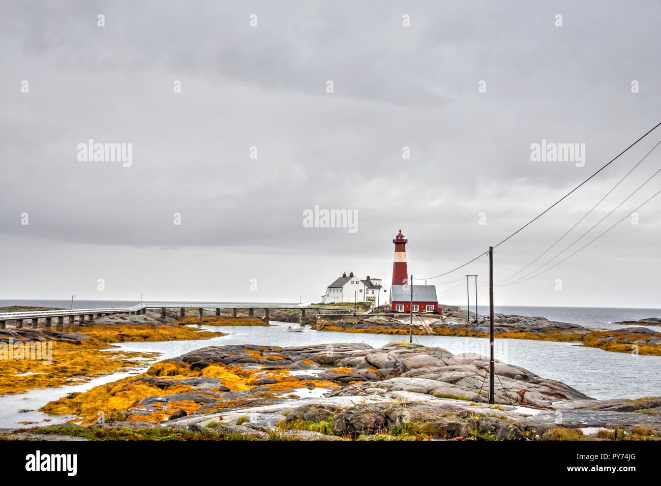 Leuchtturm Norwegen Nordland Tranoy Tranoy Fyr Insel Ebbe