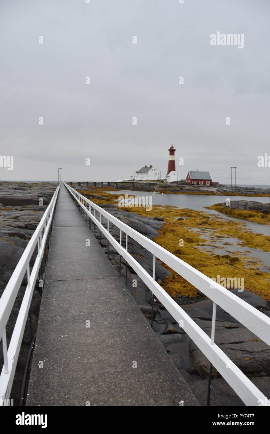 Leuchtturm Norwegen Nordland Tranoy Tranoy Fyr Insel Ebbe
