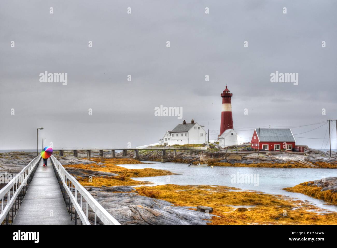 Leuchtturm Norwegen Nordland Tranoy Tranoy Fyr Insel Ebbe
