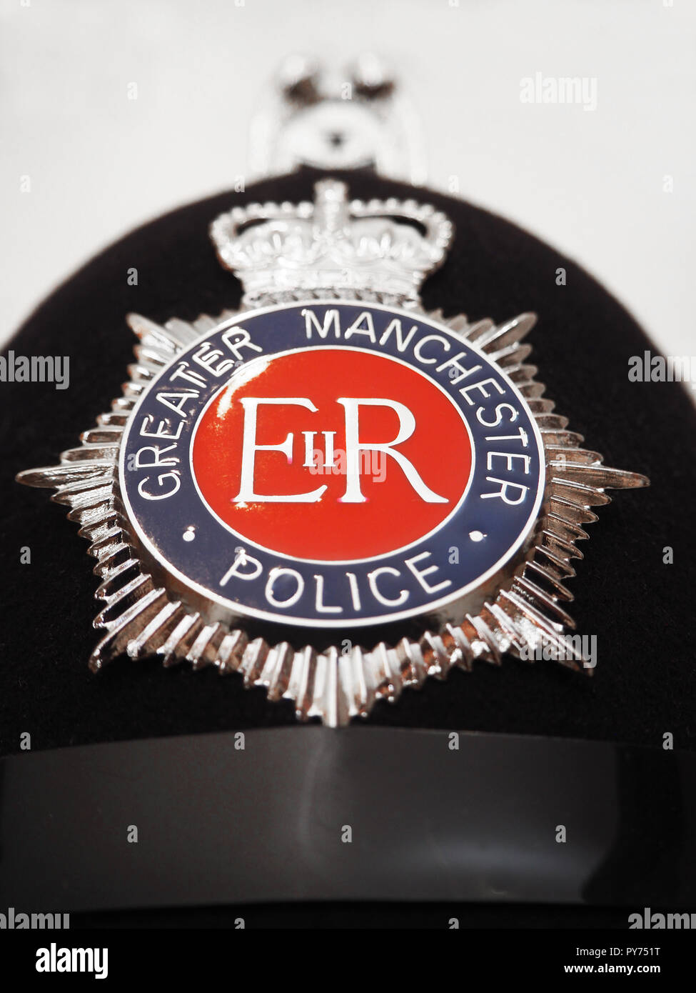 Greater Manchester Police helmet Stock Photo