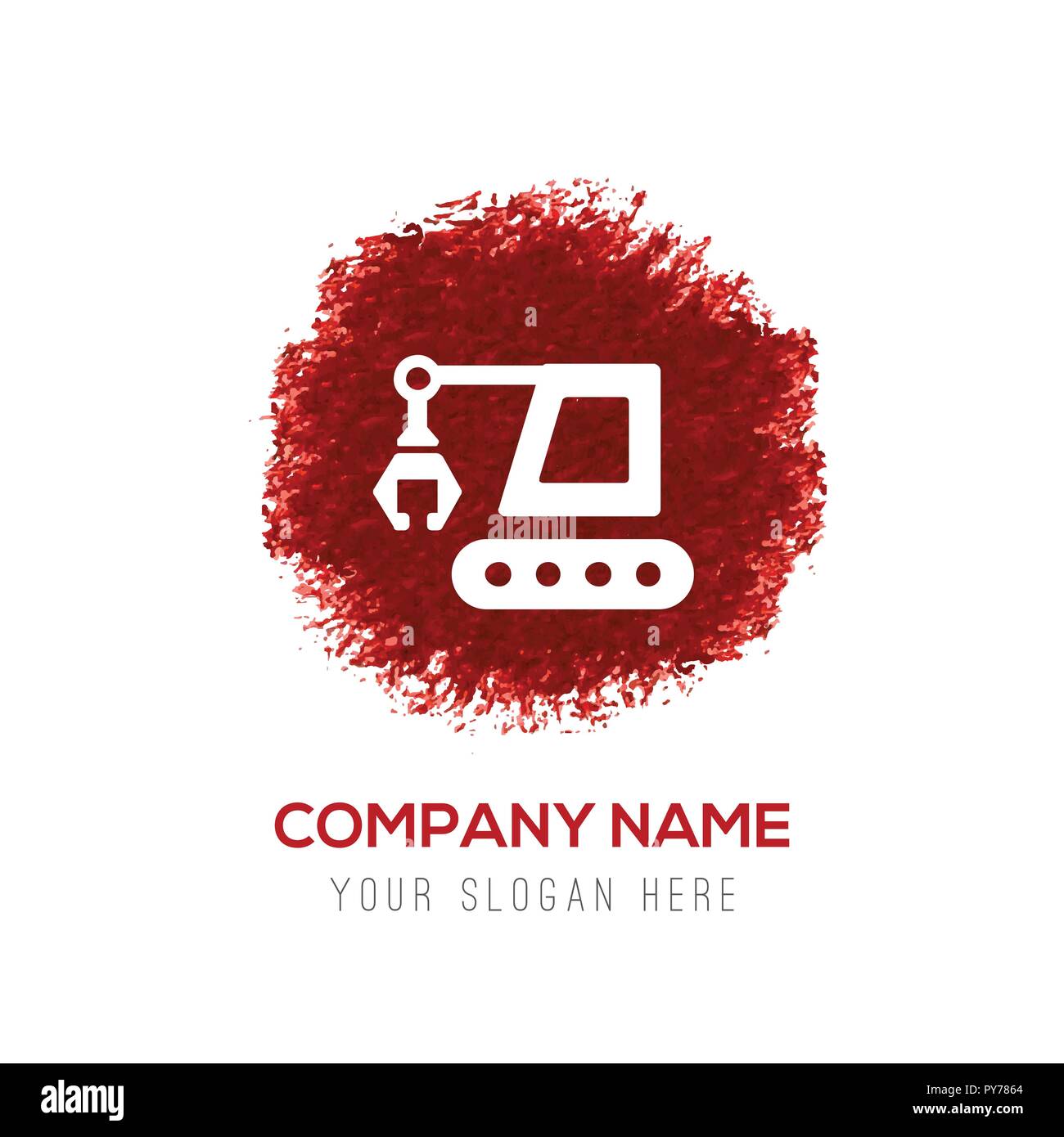 Red heavy lifting crane Stock Vector Images - Alamy
