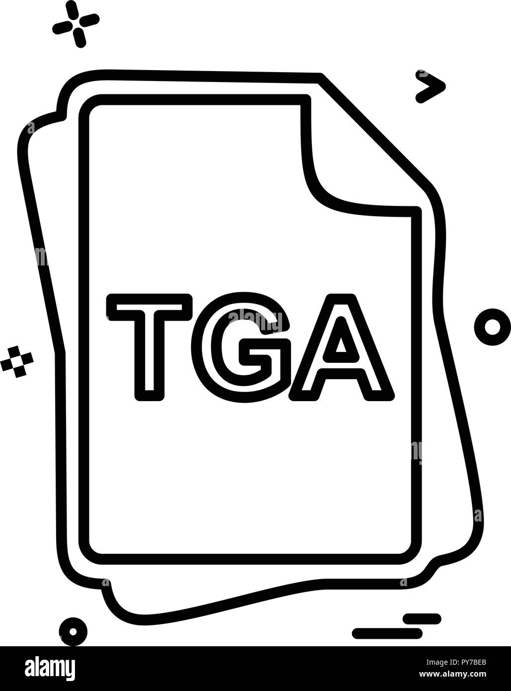 TGA file type icon design vector Stock Vector Image & Art - Alamy