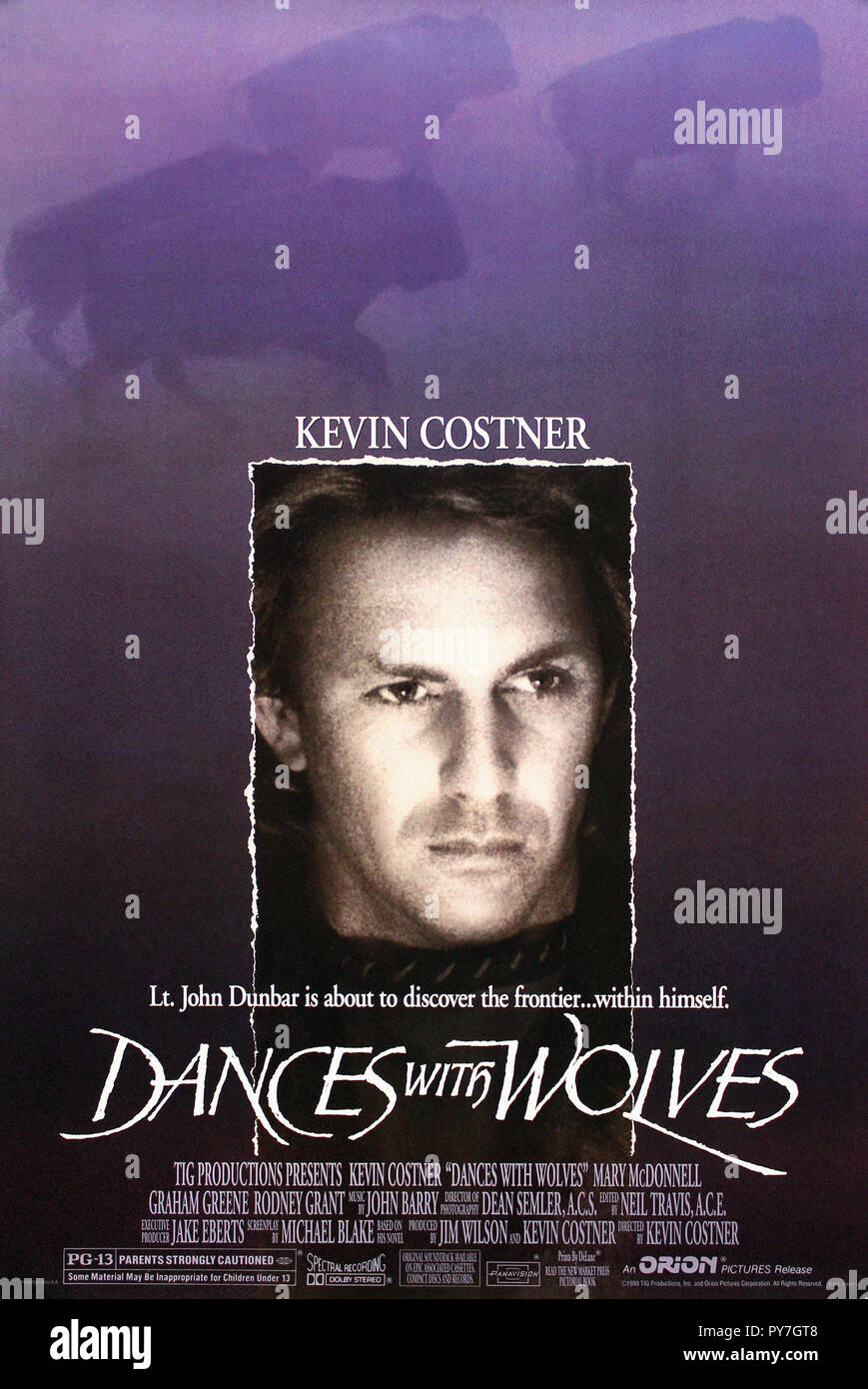 Dances With The Wolves - Original Movie Poster Stock Photo