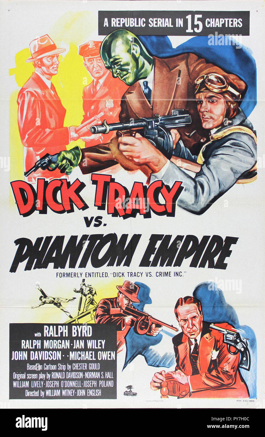 Dick Tracy vs. Phantom Empire - Original Movie Poster Stock Photo - Alamy
