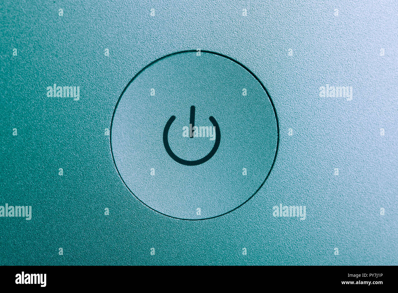 Power button with icon Stock Photo Alamy