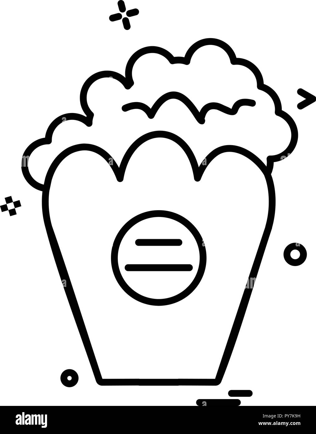 Popcorn icon design vector Stock Vector Image & Art - Alamy