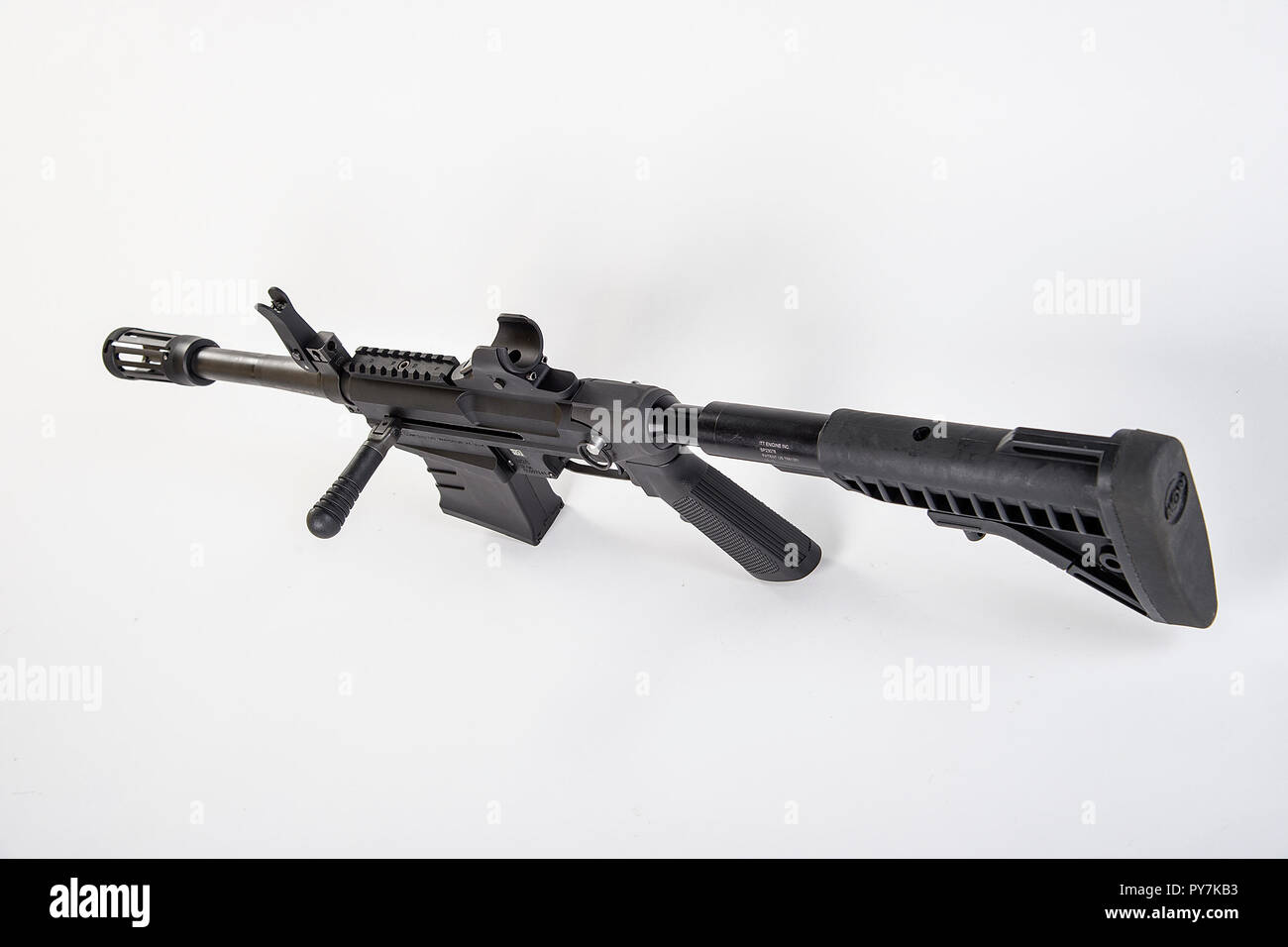 The M26 Modular Accessory Shotgun System (MASS) is a developmental under-barrel shotgun attachment for the M16/M4 family of United States military firearms. It can also be fitted with a pistol grip and collapsible stock to act as a stand-alone weapon. Stock Photo