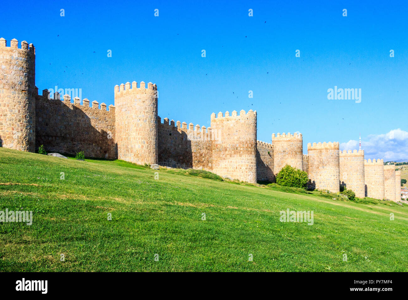 Medieval city walls, Avila, Spain Stock Photo