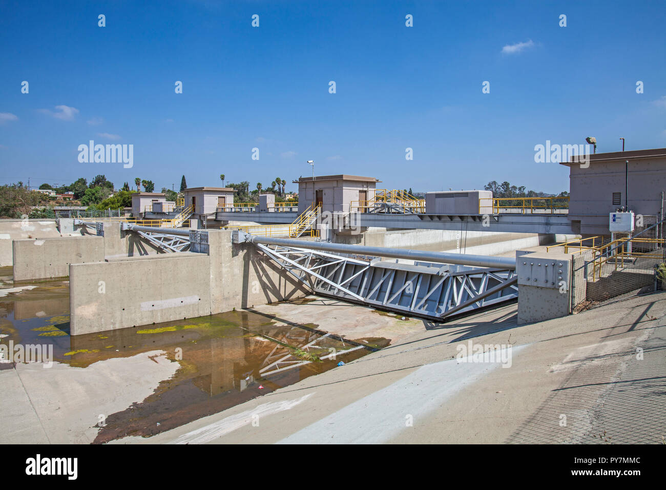 The headworks for the Rio Hondo Spreading Grounds situated on the Rio