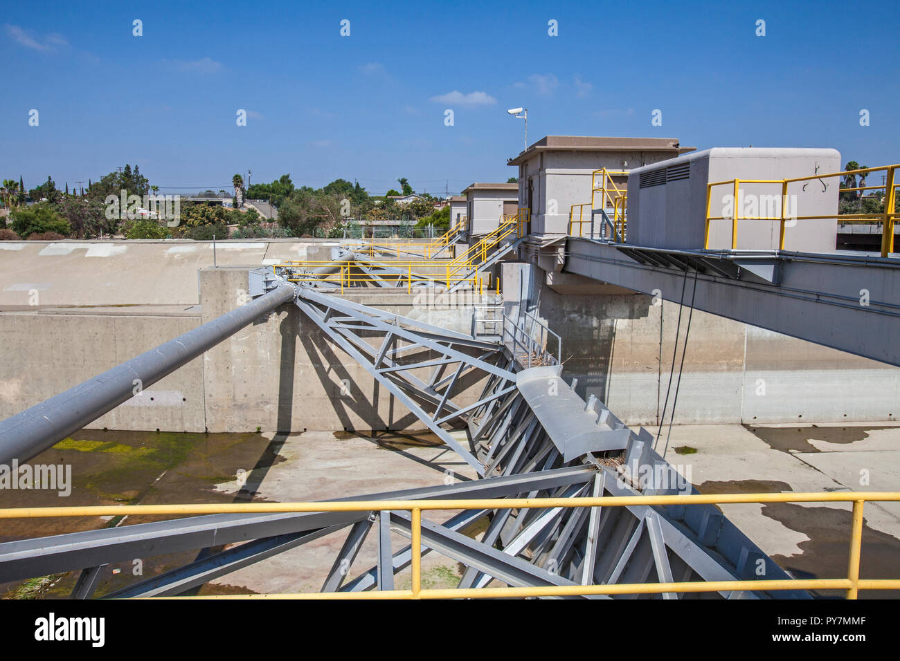The headworks for the Rio Hondo Spreading Grounds situated on the Rio