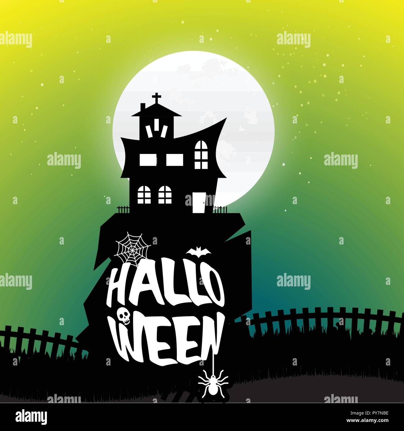 Happy Halloween scary Night background Stock Vector Image & Art - Alamy